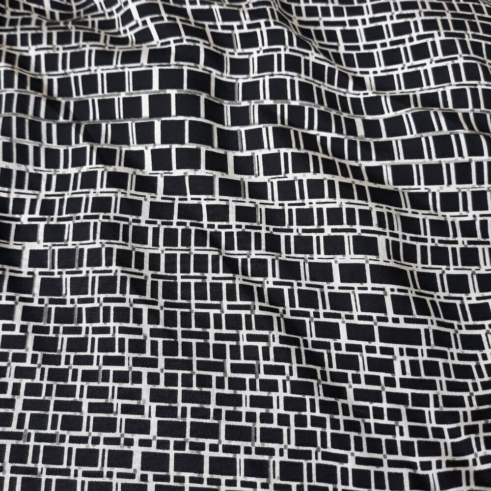 Vince Boho Silk Kaftan Dress Geometric Print Large Chic Minimalist Scandi - Picture 3 of 10